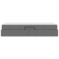 Letto con contenitore e materasso Grigio scuro 90 x 190 cm 3399629