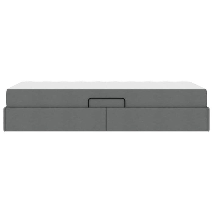 Letto con contenitore e materasso Grigio scuro 90 x 190 cm 3399629