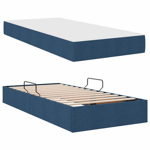 Letto con contenitore e materasso Blu 90 x 190 cm Poliestere 3399633