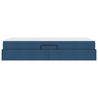 Letto con contenitore e materasso Blu 90 x 190 cm Poliestere 3399633