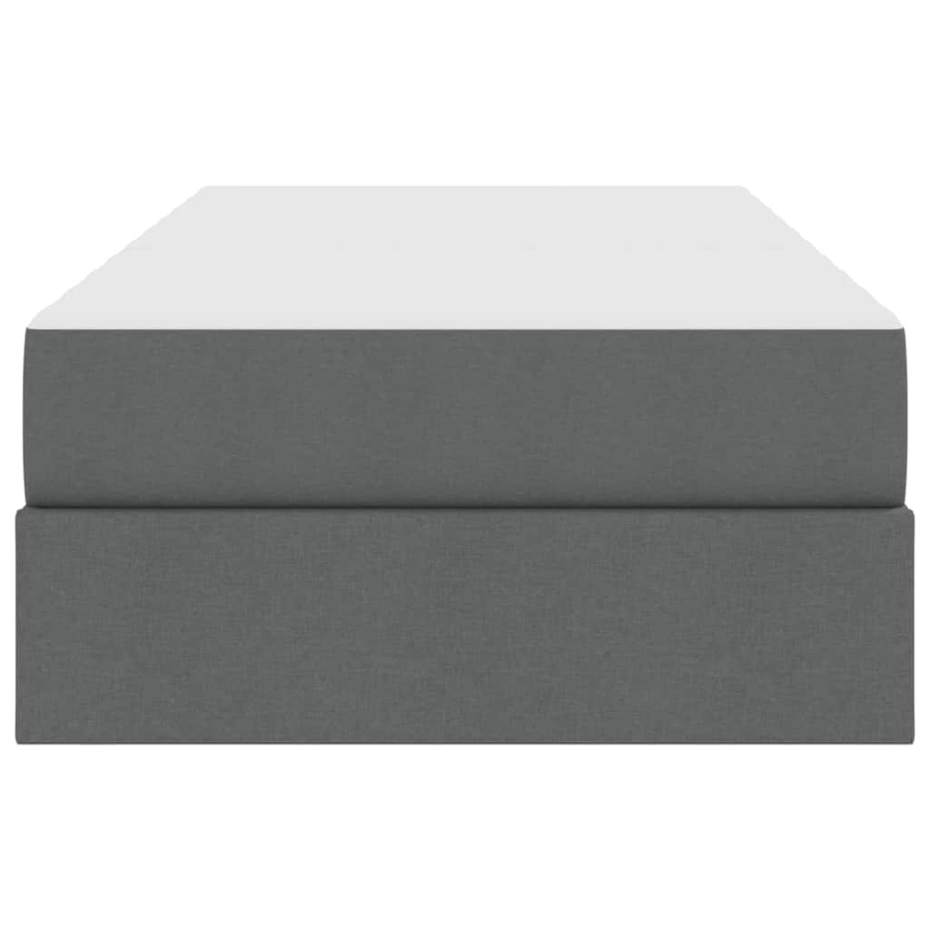 Letto con contenitore e materasso Grigio scuro 90 x 200 cm 3399635