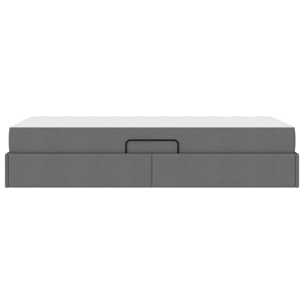 Letto con contenitore e materasso Grigio scuro 90 x 200 cm 3399635