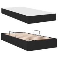 Letto con contenitore e materasso Nero 100 x 200 cm Poliestere 3399642