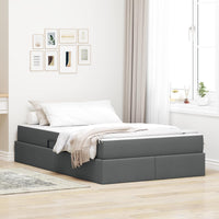 Letto con contenitore e materasso Grigio scuro 120 x 190 cm 3399647