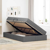 Letto con contenitore e materasso Grigio scuro 120 x 190 cm 3399647