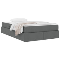 Letto con contenitore e materasso Grigio scuro 120 x 190 cm