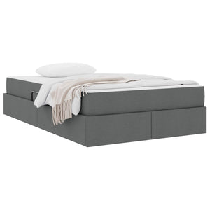Letto con contenitore e materasso Grigio scuro 120 x 190 cm