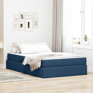 Letto con contenitore e materasso Blu 120 x 200 cm Poliestere 3399657
