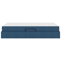 Letto con contenitore e materasso Blu 120 x 200 cm Poliestere 3399657