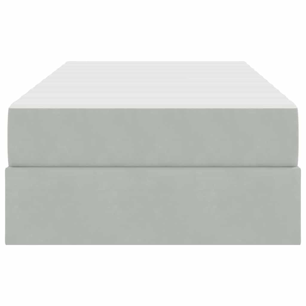 Letto con contenitore e materasso Grigio chiaro 90 x 190 cm 3399688