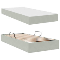 Letto con contenitore e materasso Grigio chiaro 90 x 190 cm 3399688