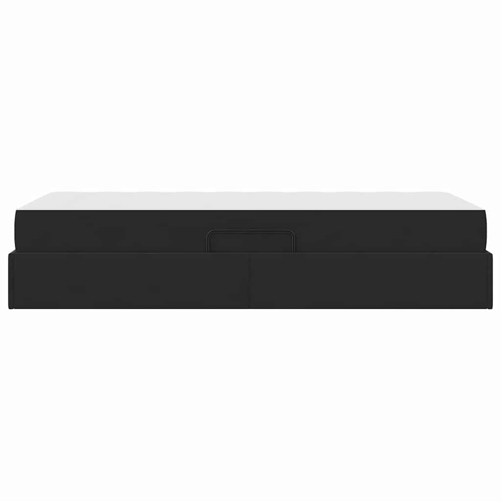 Letto con contenitore e materasso Nero 90 x 190 cm Velluto 3399690