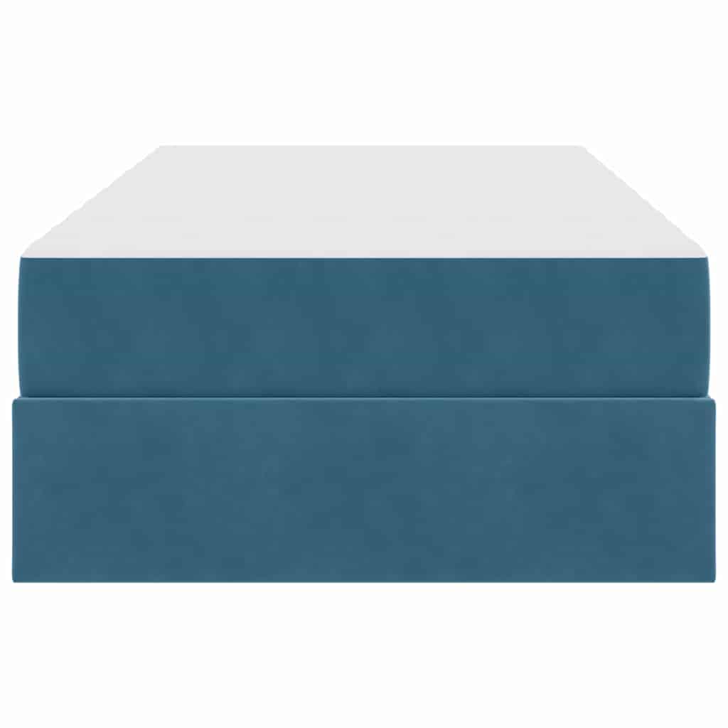 Letto con contenitore e materasso Blu Scuro 90 x 190 cm Velluto 3399692