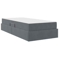 Letto con contenitore e materasso Grigio scuro 100 x 200 cm 3399701