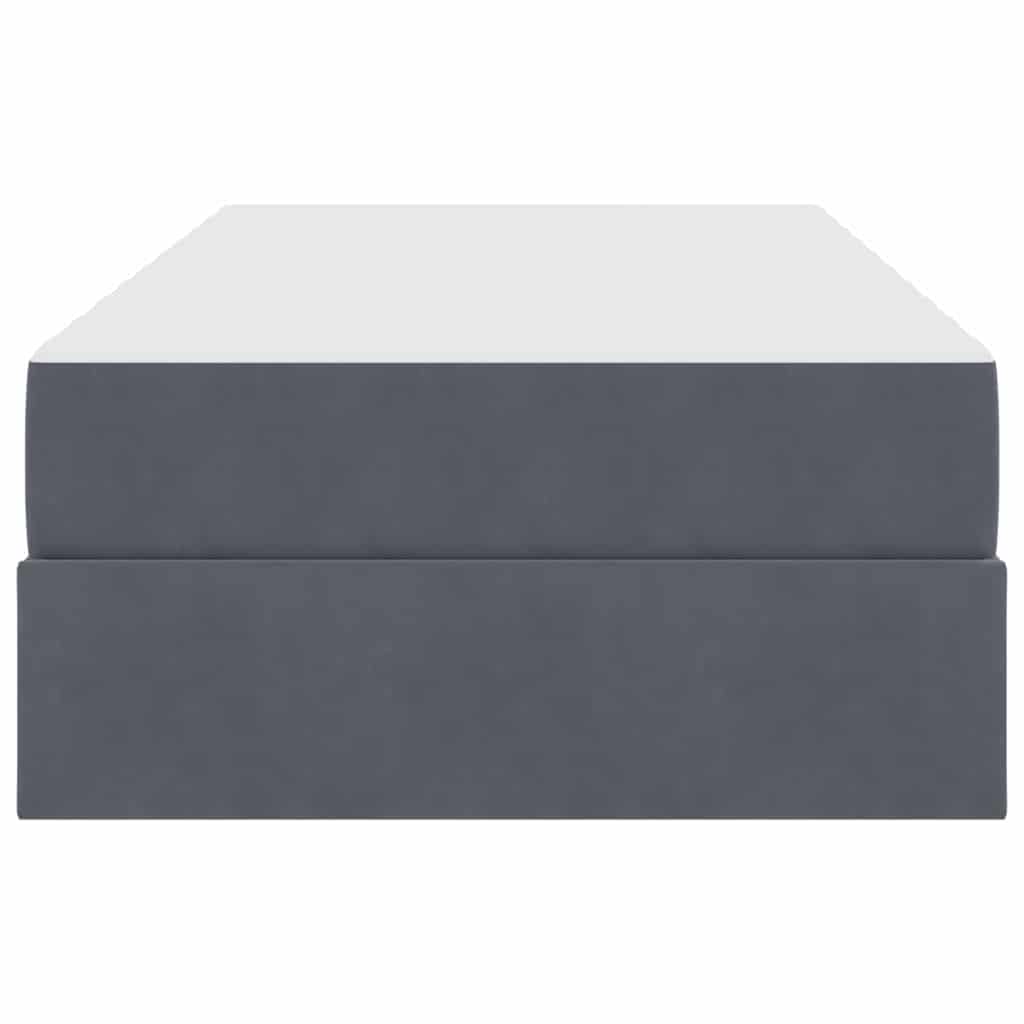 Letto con contenitore e materasso Grigio scuro 100 x 200 cm 3399701