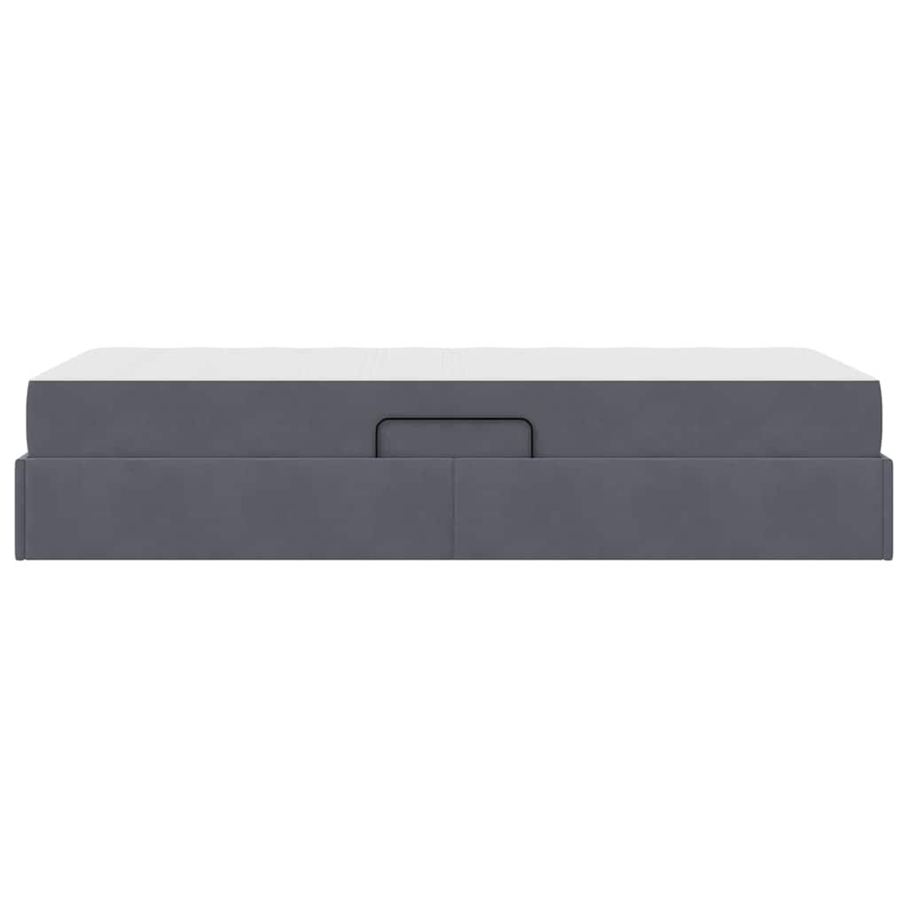 Letto con contenitore e materasso Grigio scuro 100 x 200 cm 3399701