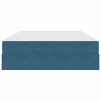 Letto con contenitore e materasso Blu Scuro 140 x 190 cm 3399722