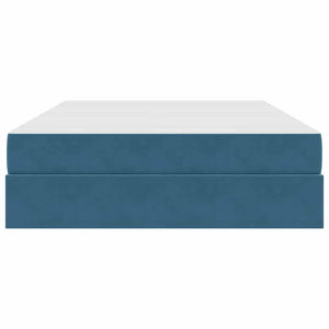 Letto con contenitore e materasso Blu Scuro 140 x 190 cm 3399722