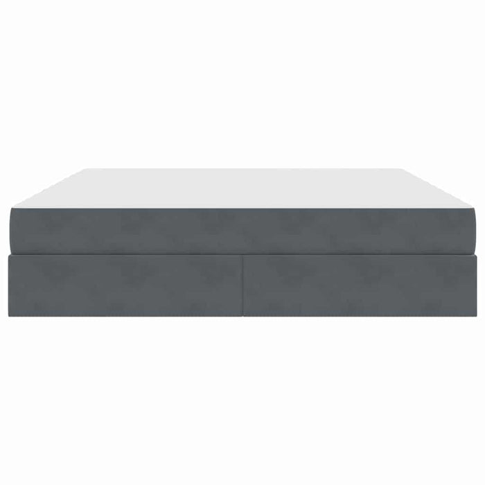 Letto con contenitore e materasso Grigio scuro 160 x 200 cm