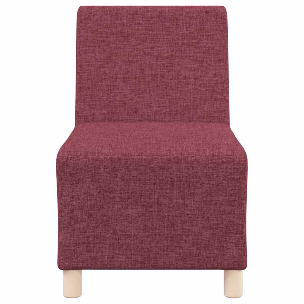 vidaXL Unità di Divano Modulare Senza Braccioli 2 pcs Rosso