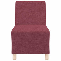 vidaXL Unità di Divano Modulare Senza Braccioli 2 pcs Rosso