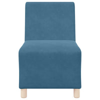 vidaXL Unità di Divano Modulare Senza Braccioli 2 pcs Blu