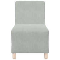 vidaXL Unità di Divano Modulare Senza Braccioli 2 pcs Grigio chiaro