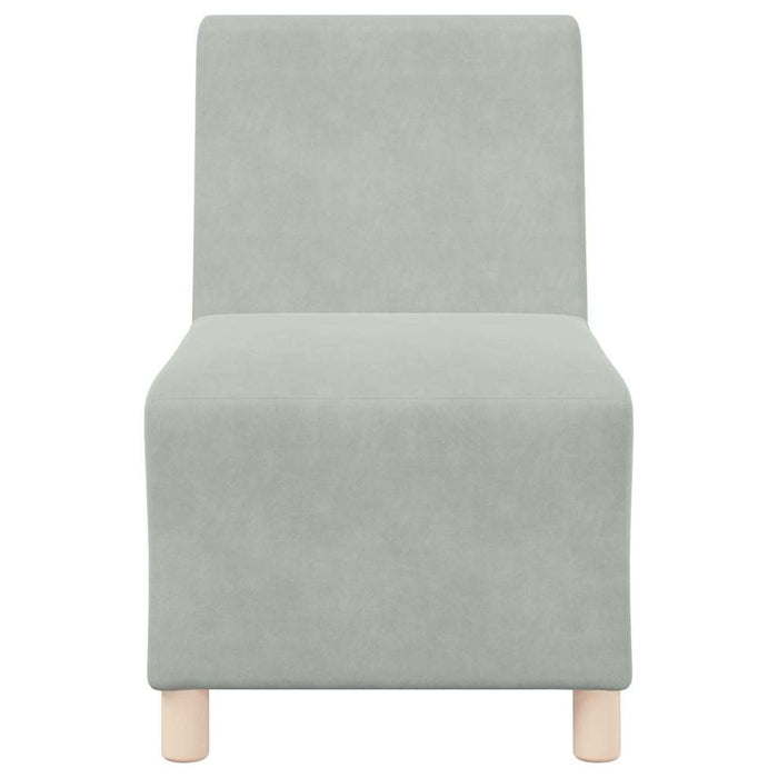 Divano Modulare Senza Braccioli 2 pz-Sofa Modulare-Divanetto Grigio chiaro 617634