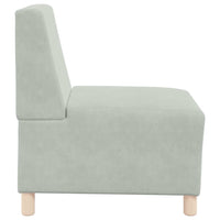 Divano Modulare Senza Braccioli 2 pz-Sofa Modulare-Divanetto Grigio chiaro 617634