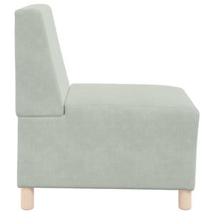 Divano Modulare Senza Braccioli 2 pz-Sofa Modulare-Divanetto Grigio chiaro 617634