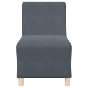 Divano Modulare Senza Braccioli 2 pz-Sofa Modulare-Divanetto Grigio scuro 820733