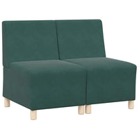 Unità di Divano Modulare Senza Braccioli 2 pcs Verde Scuro 3399761