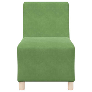 vidaXL Unità di Divano Modulare Senza Braccioli 2 pcs Verde chiaro