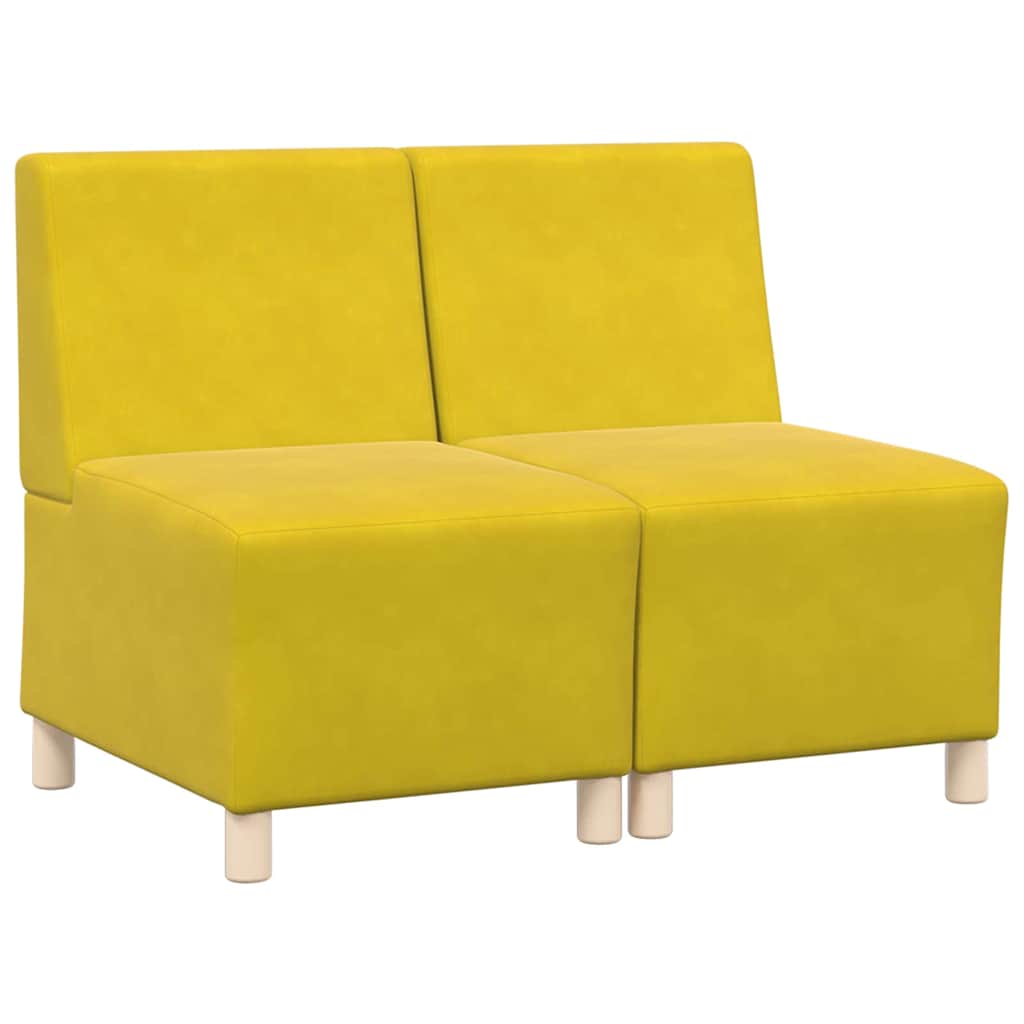 Unità di Divano Modulare Senza Braccioli 2 pcs Giallo 3399766