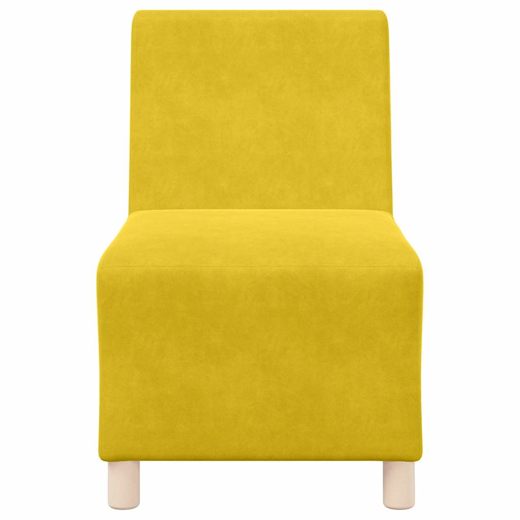 vidaXL Unità di Divano Modulare Senza Braccioli 2 pcs Giallo