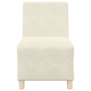 vidaXL Unità di Divano Modulare Senza Braccioli 2 pcs Crema