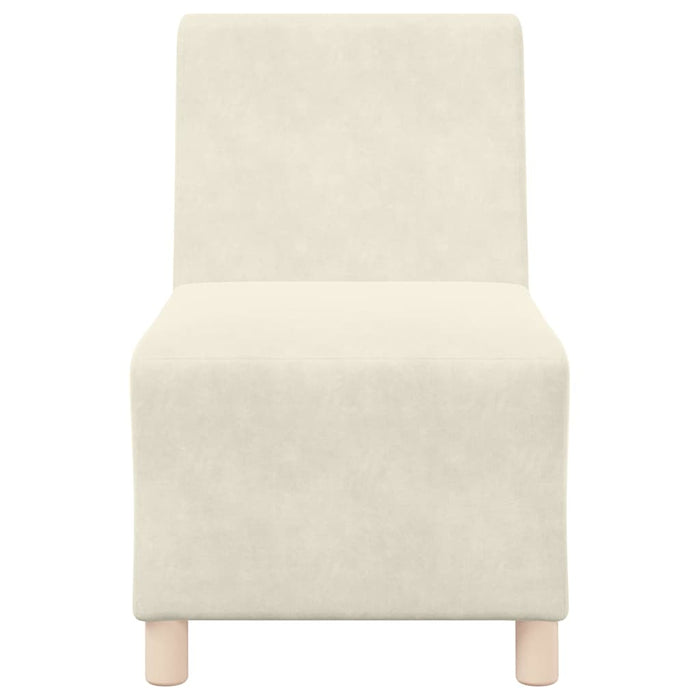 vidaXL Unità di Divano Modulare Senza Braccioli 2 pcs Crema