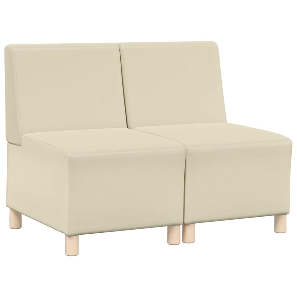 Unità di Divano Modulare Senza Braccioli 2 pcs Crema 3399768