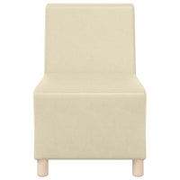 vidaXL Unità di Divano Modulare Senza Braccioli 2 pcs Crema