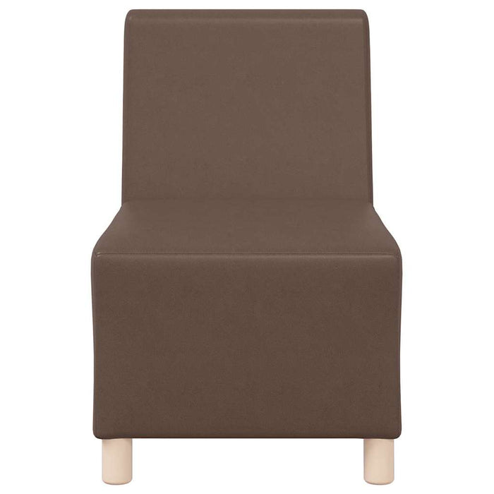 vidaXL Unità di Divano Modulare Senza Braccioli 2 pcs Marrone