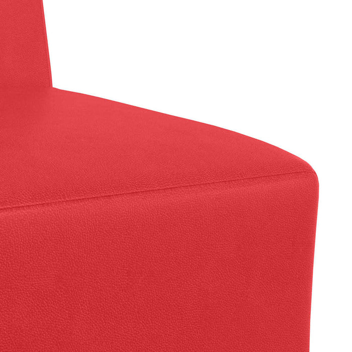 vidaXL Unità di Divano Modulare Senza Braccioli 2 pcs Rosso
