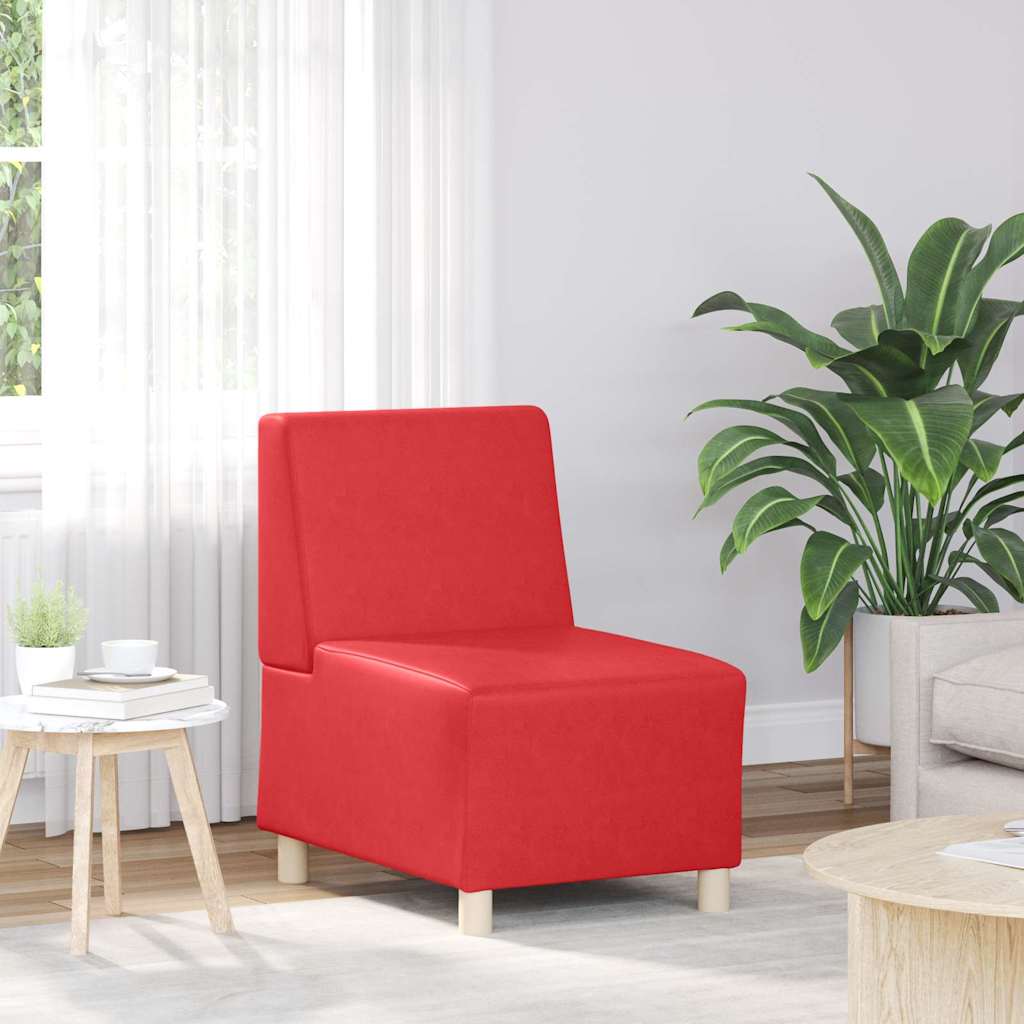 vidaXL Unità di Divano Modulare Senza Braccioli 2 pcs Rosso