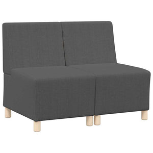 Divano Modulare Senza Braccioli 2 pz-Sofa Modulare-Divanetto Grigio scuro 797120