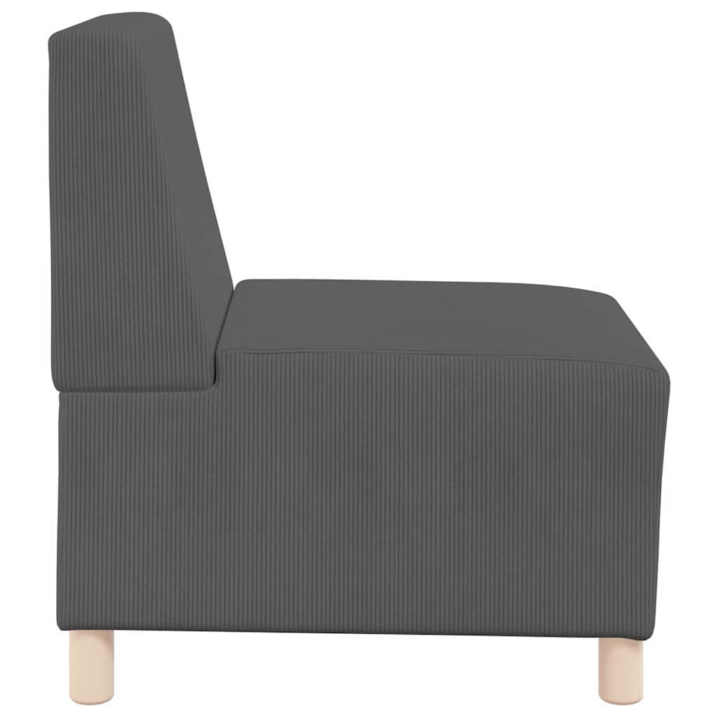 Divano Modulare Senza Braccioli 2 pz-Sofa Modulare-Divanetto Grigio scuro 797120