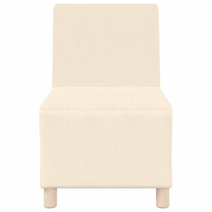 vidaXL Unità di Divano Modulare Senza Braccioli 2 pcs Crema