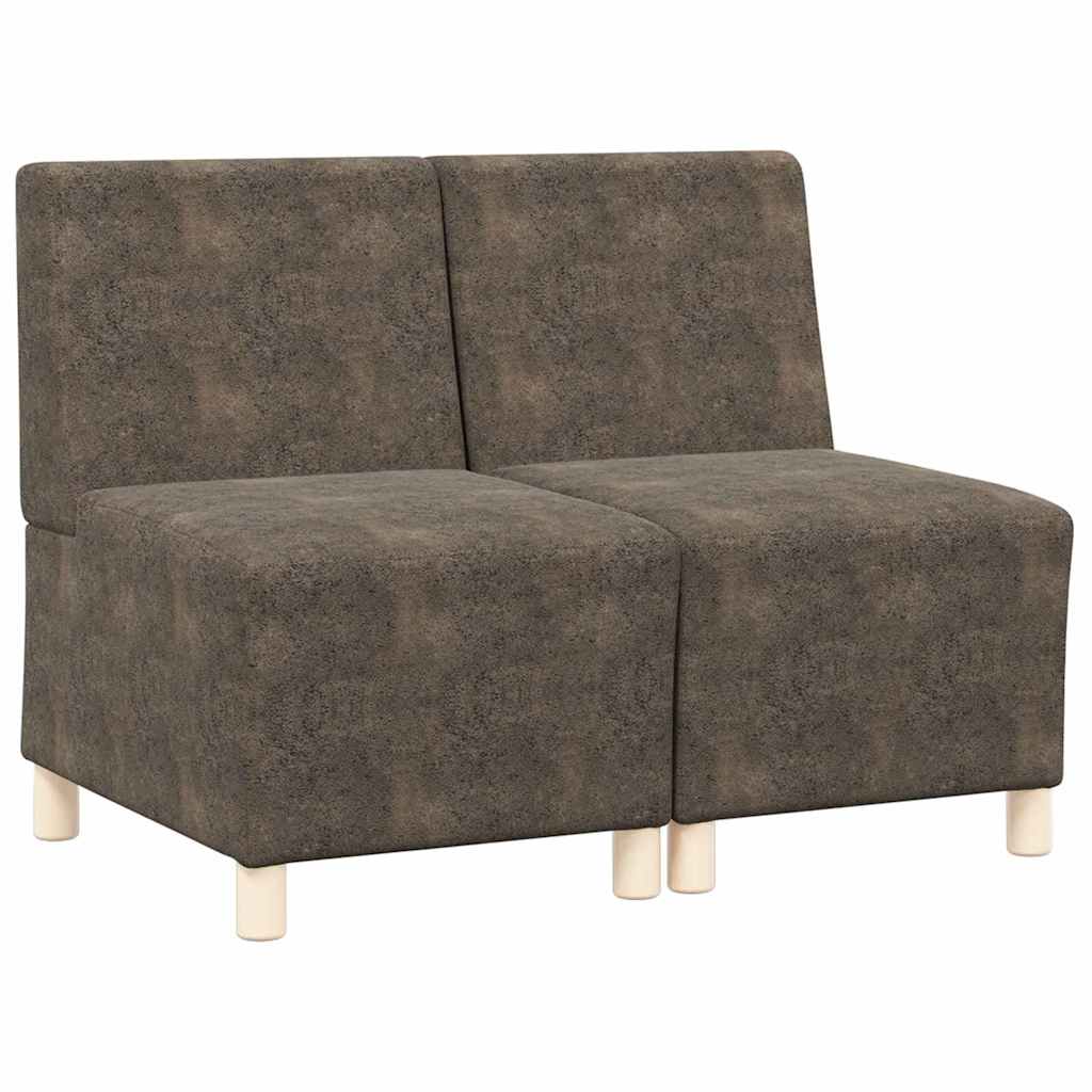 vidaXL Poltrona Sofa 2 pcs Grigio scuro 55 x 74 x 82 cm