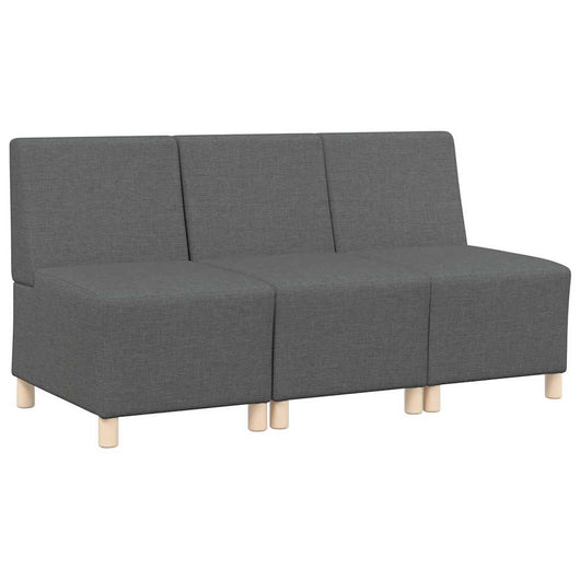 Unità di Divano Modulare Senza Braccioli 3 pcs Grigio scuro 3399793