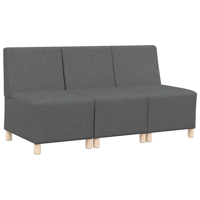 Unità di Divano Modulare Senza Braccioli 3 pcs Grigio scuro 3399793