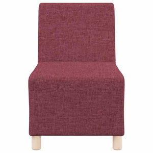 vidaXL Unità di Divano Modulare Senza Braccioli 3 pcs Rosso vino