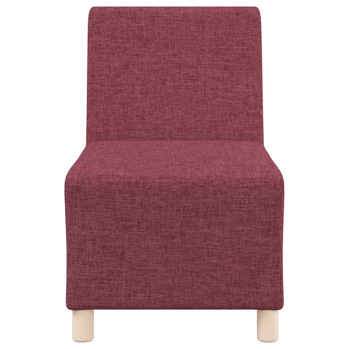 vidaXL Unità di Divano Modulare Senza Braccioli 3 pcs Rosso vino